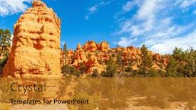  Presentation with magical - PPT theme with magical-landscapes-of-the-west background and a gold colored foreground