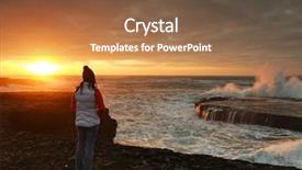  Presentation with magical - Audience pleasing slides consisting of magical moment before the dusk backdrop and a tawny brown colored foreground