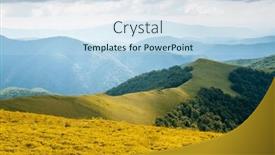  Presentation with magical - Slides enhanced with magical-mountain-landscape background and a sky blue colored foreground