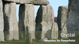  Presentation with stonehenge - Theme with magical-stonehenge background and a tawny brown colored foreground