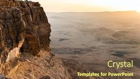  Presentation with magical - Presentation design having magical-sunset-crater-ramon-makhtesh background and a  colored foreground