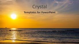  Presentation with sea sun - PPT layouts consisting of magical-sunset-in-caesarea background and a coral colored foreground