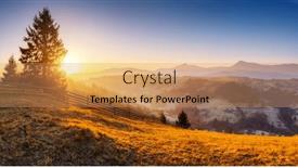  Presentation with inspiring - Slide deck featuring magical-sunset-in-the-mountains background and a coral colored foreground
