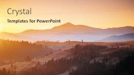  Presentation with inspiring - PPT theme featuring magical-sunset-in-the-mountains background and a lemonade colored foreground