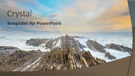  Presentation with beach rocks - Slides having magical-unique-landscape-flysch-unique background and a  colored foreground