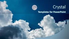  Presentation with nighttime - PPT layouts with magical-view-of-a-nighttime background and a ocean colored foreground