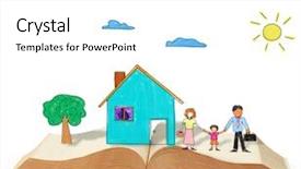  Presentation with magic book - Amazing PPT theme having magical world of reading magic backdrop and a white colored foreground