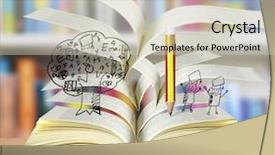  Presentation with magic book - Slide deck having magical world of reading open background and a  colored foreground