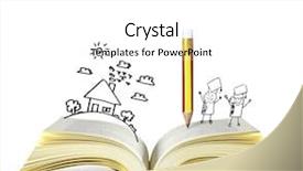  Presentation with magic book - Presentation theme with magical world of reading open background and a white colored foreground