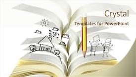  Presentation with magic book - Presentation having magical world of reading open background and a cream colored foreground