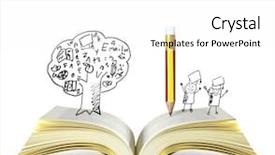  Presentation with magic book - Audience pleasing slides consisting of magical world of reading open backdrop and a white colored foreground