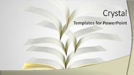  Presentation with magic book - Audience pleasing presentation design consisting of magical world of reading open backdrop and a light gray colored foreground