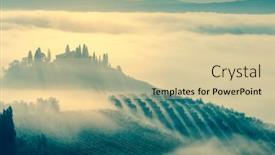  Presentation with foggy - Colorful slides enhanced with magically-foggy-valley-silhouette backdrop and a lemonade colored foreground