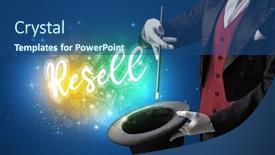  Presentation with magician - Amazing presentation having magician-hand-conjure-with-wand backdrop and a ocean colored foreground