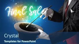  Presentation with final - PPT theme enhanced with magician-hand-conjure-with-wand background and a ocean colored foreground