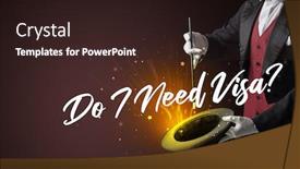  Presentation with magician - Audience pleasing PPT layouts consisting of magician-is-showing-magic-trick backdrop and a wine colored foreground