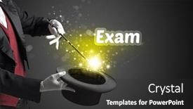  Presentation with magician - Presentation design featuring magician-is-showing-magic-trick background and a dark gray colored foreground