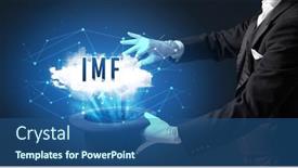  Presentation with modern tech - Presentation theme consisting of magician-is-showing-magic-trick background and a ocean colored foreground