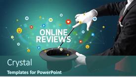  Presentation with magician - Audience pleasing presentation consisting of magician-is-showing-magic-trick backdrop and a ocean colored foreground