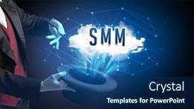  Presentation with illusionist - PPT layouts with magician-or-illusionist-is-showing background and a ocean colored foreground