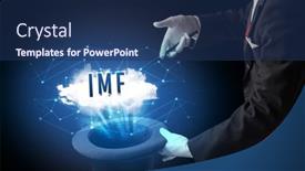  Presentation with magician - Theme having magician-or-illusionist-is-showing background and a ocean colored foreground