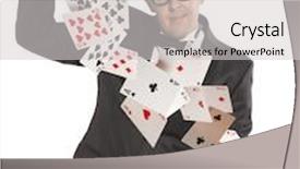  Presentation with skin care natural yellow and white - Slide set with magician show card isolated background and a light gray colored foreground