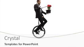  Presentation with magician - PPT layouts consisting of magician-with-a-wand-riding background and a white colored foreground