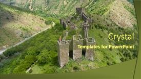  Presentation with ancient - Theme featuring maglic-castle-ancient-fortress-built background and a tawny brown colored foreground