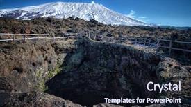  Presentation with forest cave - Audience pleasing slide deck consisting of magma - angelo cave in winter etna backdrop and a wine colored foreground