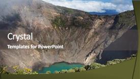  Presentation with central america - Amazing theme having magma - hike to irazu volcano backdrop and a gray colored foreground