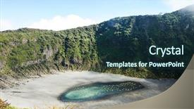  Presentation with central america - Presentation having magma - hike to irazu volcano background and a wine colored foreground