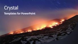  Presentation with lava - Slides enhanced with magma - star trails on red lava background and a navy blue colored foreground