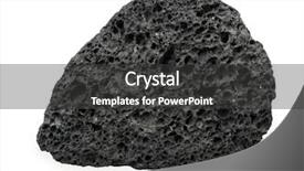  Presentation with volcanic rock - Slide deck consisting of magma - volcanic rock background and a dark gray colored foreground