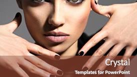  Presentation with magnet - Beautiful PPT layouts featuring magnet attracts - face of a beautiful girl backdrop and a tawny brown colored foreground