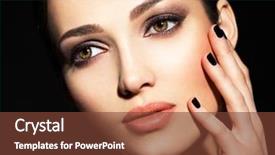  Presentation with magnet - Colorful PPT theme enhanced with magnet attracts - face of a beautiful girl backdrop and a  colored foreground