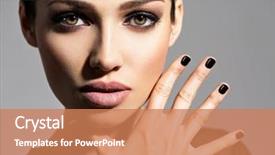  Presentation with magnet - PPT layouts having magnet attracts - face of a beautiful girl background and a  colored foreground