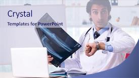  Presentation with navratri festival front page pdf - Cool new presentation with magnet board - young handsome male radiologist backdrop and a sky blue colored foreground