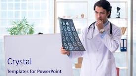  Presentation with male nurses day - Cool new slide set with magnet board - young handsome male radiologist backdrop and a sky blue colored foreground