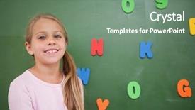  Presentation with navratri festival front page pdf - Presentation theme enhanced with magnet board - young schoolgirl posing in front background and a gray colored foreground