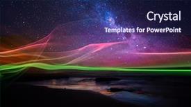  Presentation with magnetic - PPT theme having magnetic field earth - abstract aurora background and a navy blue colored foreground