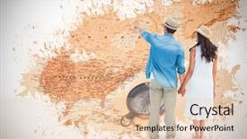  Presentation with hands holding - Slide set with magnetic field earth - happy hipster couple holding hands background and a lemonade colored foreground