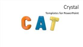  Presentation with medical letter - Presentation theme featuring background magnetic letters - letter magnets cat isolated background and a white colored foreground