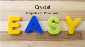  Presentation with letter - Presentation theme featuring easy closeup on wood background background and a lemonade colored foreground