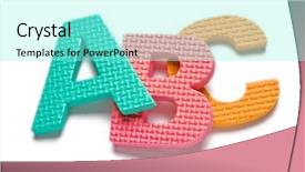  Presentation with abc - Audience pleasing presentation theme consisting of isolated on the white background backdrop and a arctic colored foreground