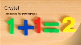  Presentation with math simple - PPT theme featuring simple math example with numbers background and a coral colored foreground