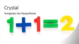  Presentation with math simple - Cool new slide deck with plastic alphabet letters - simple math example with numbers backdrop and a white colored foreground