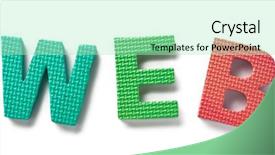  Presentation with web - Colorful theme enhanced with isolated on the white background backdrop and a  colored foreground