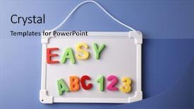  Presentation with magnetic - PPT theme having 123 - magnetic letters and numbers background and a light blue colored foreground