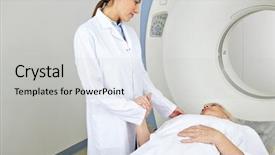 Presentation with magnetic - PPT layouts with magnetic resonance imaging - nurse holding hand of senior background and a light gray colored foreground