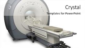  Presentation with magnetic - Presentation theme with magnetic resonance imaging machine isolated background and a white colored foreground